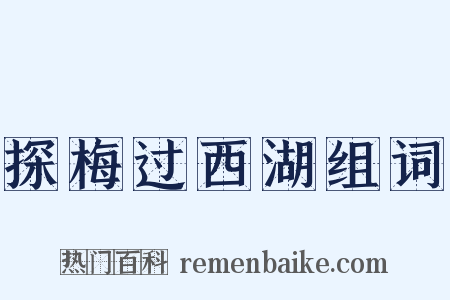 探梅过西湖组词是什么意思的图片